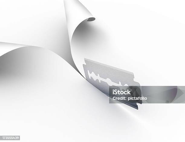 Stay Sharp Cutting Edge Stock Photo - Download Image Now - Razor Blade, Paper, Slice of Food