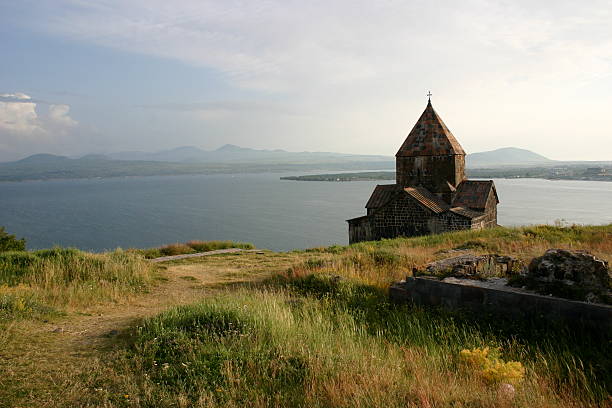Medieval church at the lake Sevan