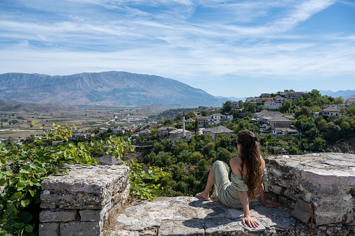 Mountain town of Gjirokaster. Top travel destinations in Albania.
