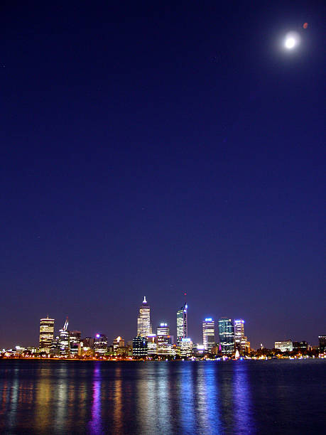 Perth, Australien Stadt bei Nacht – Foto