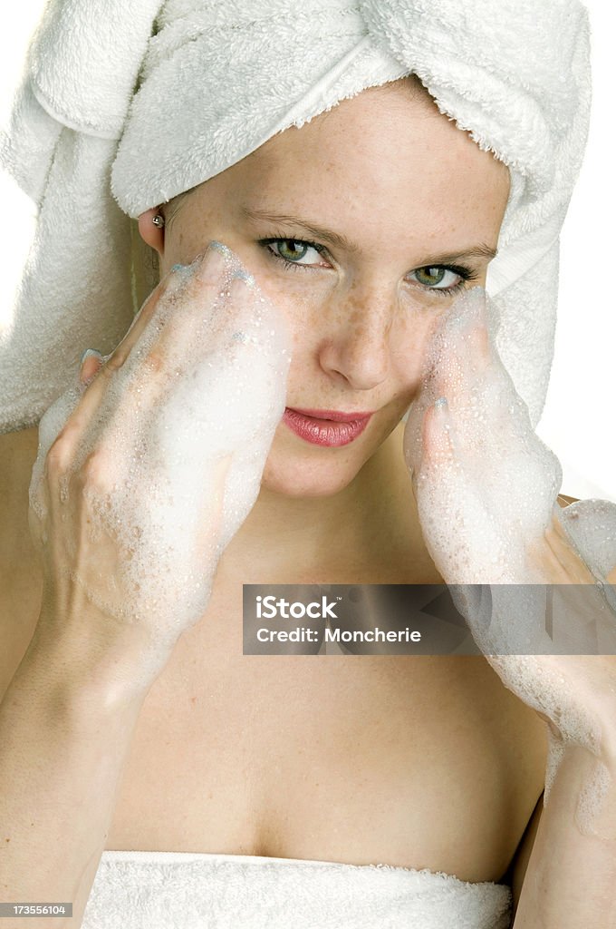 Limpeza de rosto - Foto de stock de Adulto royalty-free