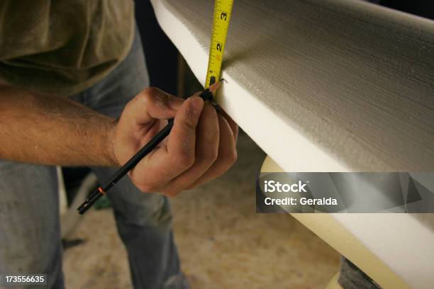 Shaping A Surfboard Stock Photo - Download Image Now - Surfboard, Surfing, Adult