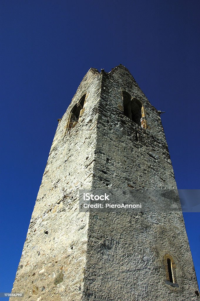 Sankt Moritz Igreja Torre do Sino - Foto de stock de Acabado royalty-free