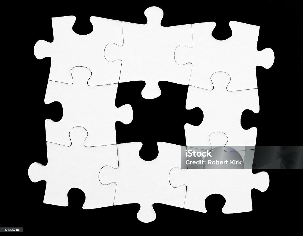 Pièce de Puzzle manquant - Photo de Image en noir et blanc libre de droits