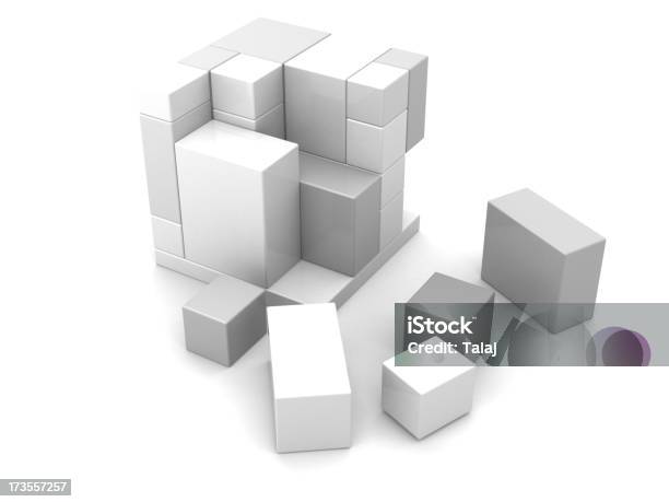 Cube Foto de stock y más banco de imágenes de Blanco - Color - Blanco - Color, Bloque - Forma, Bloque de construcción