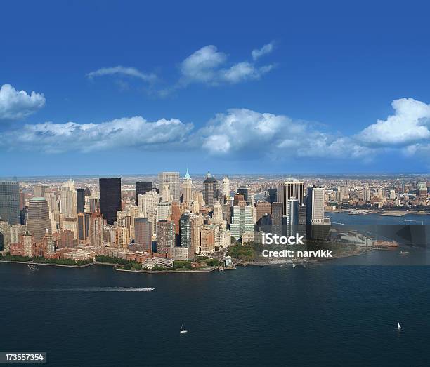 Aerial View Of Lower Manhattan Stock Photo - Download Image Now - Aerial View, Battery Park - Manhattan, Architecture