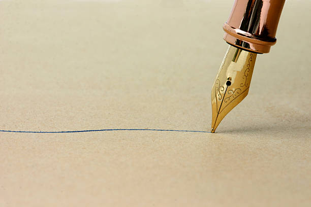 istock Gold Fountain Pen 173557399