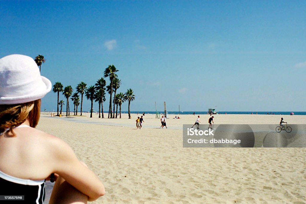 산타 모니카 해변 여름 - 로열티 프리 두발자전거 스톡 사진