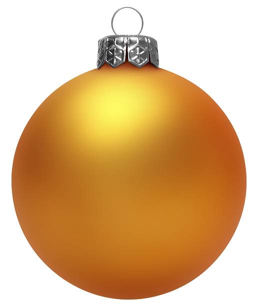 Yellow Christmas Ball (Isolated)