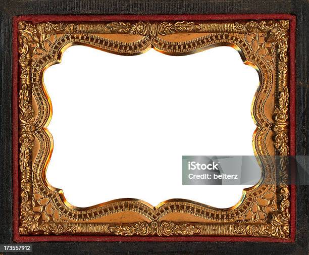 Tintype Frame Stock Photo - Download Image Now - Border - Frame, Picture Frame, Gold - Metal