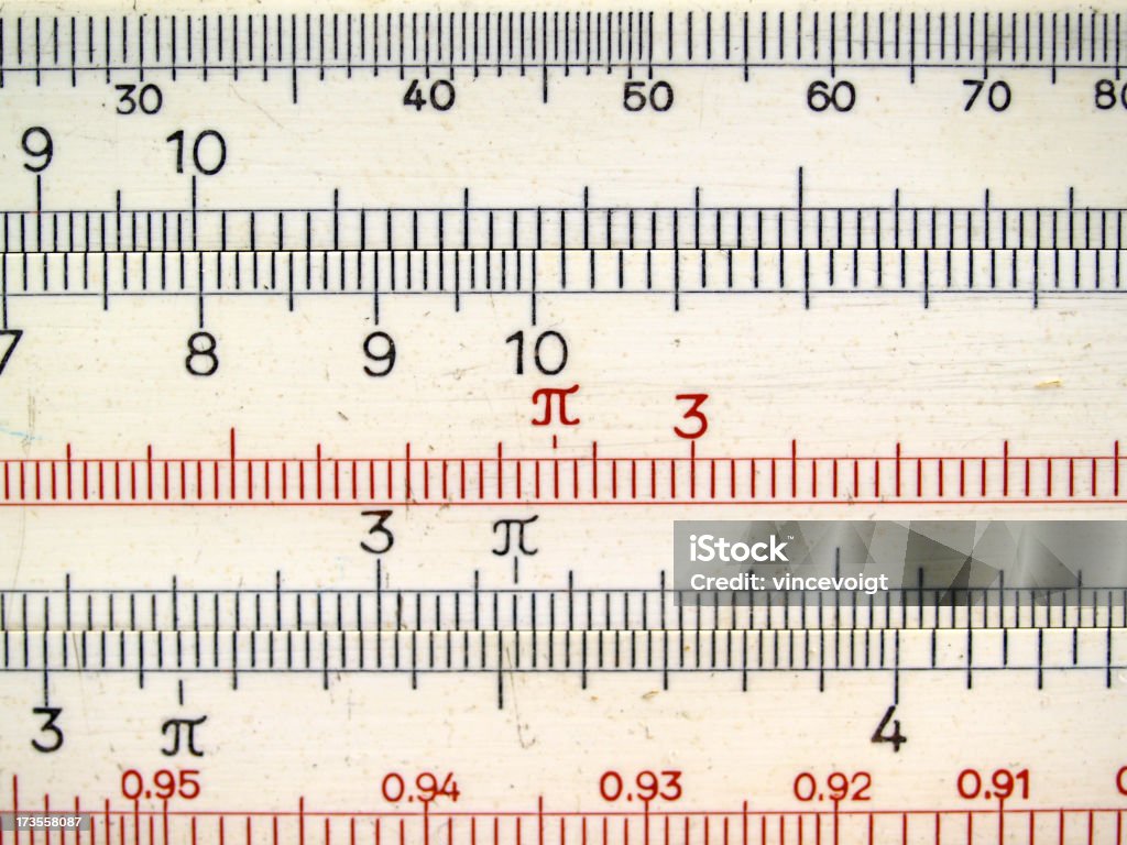 계산자 척도 - 로열티 프리 0명 스톡 사진