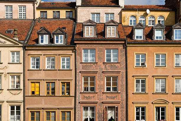 istock Facade of old tenements 173558369