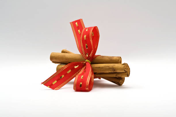 istock Cinnamon sticks tied with red and gold ribbon 173558445