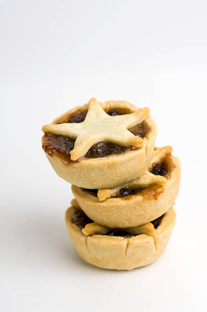 Stack of mince tarts stock photo