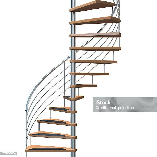 계단을 계단에 대한 스톡 사진 및 기타 이미지 - 계단, 나선형 계단, 컷아웃