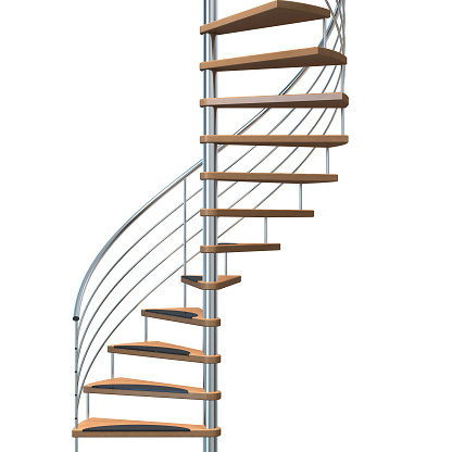 modern spiral staircase - indoors - photo