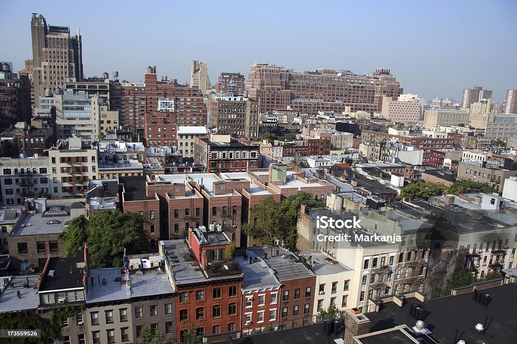 Helicóptero vista de la ciudad de Nueva York - Foto de stock de Aire libre libre de derechos