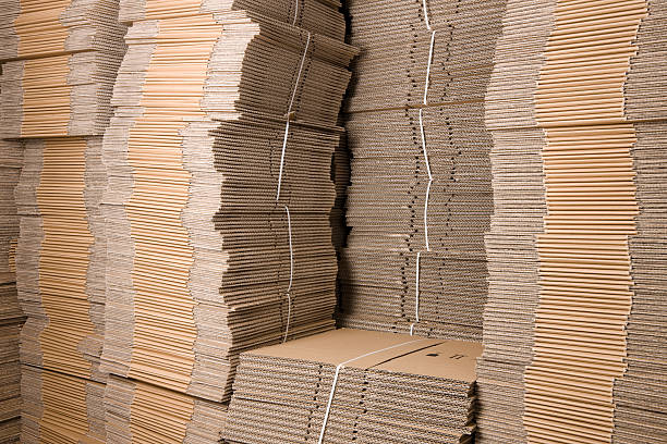 Cardboard Storage stock photo