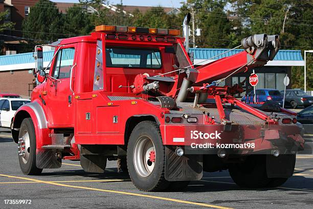 Red Tow Truck Stock Photo - Download Image Now - Tow Truck, Red, Business