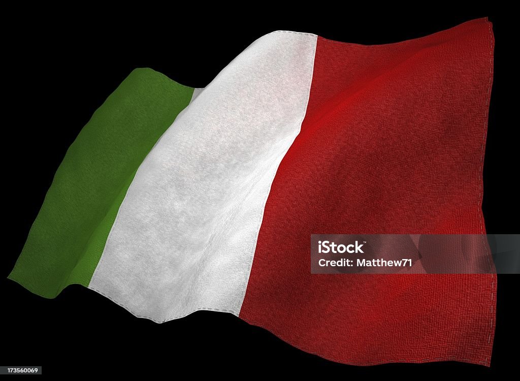 3 D Italienische Flagge - Lizenzfrei Einheitlichkeit Stock-Foto