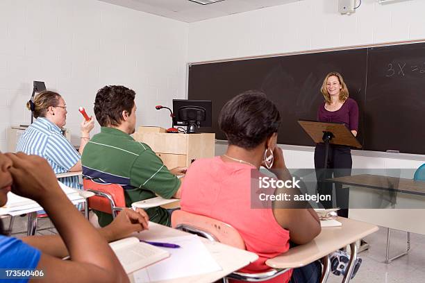 Adult Education Series Stock Photo - Download Image Now - Lectern, Professor, Student