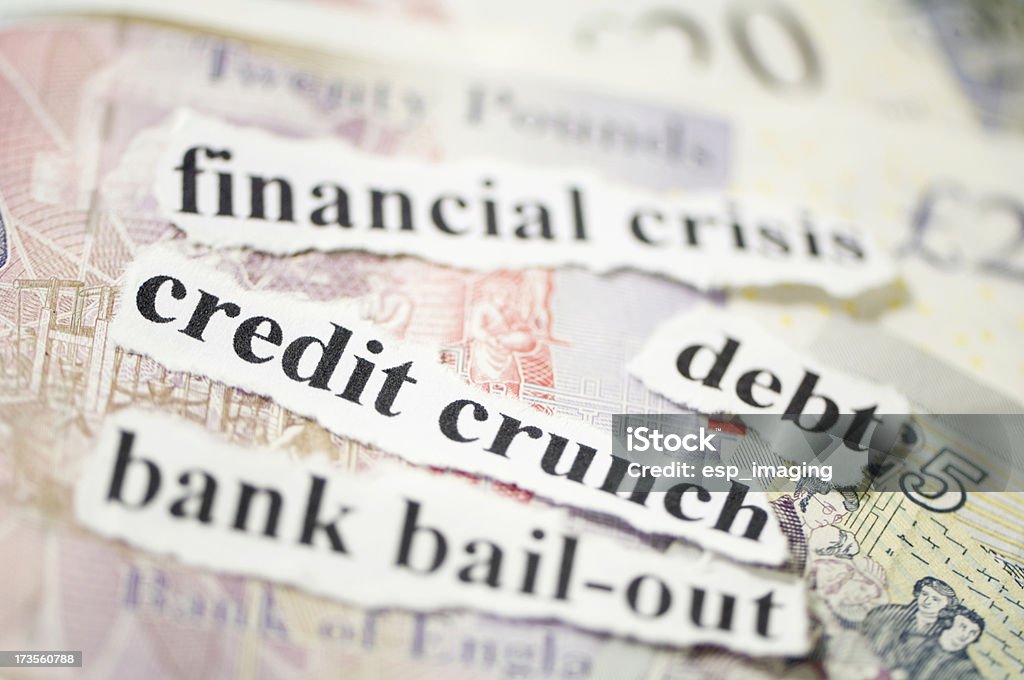 Кредитов скручивания - Стоковые фото Кризис роялти-фри