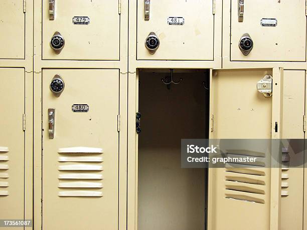 School Lockers Stock Photo - Download Image Now - Locker, Education, Opening