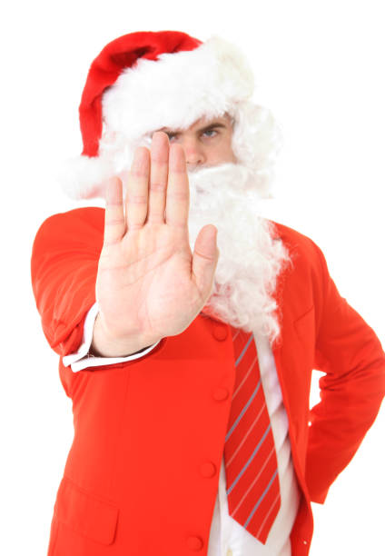 istock Business Santa Holding Back 173561111