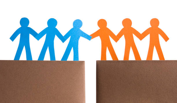 istock Two groups sealing a deal 173561316
