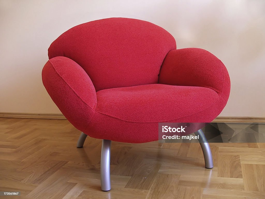 Red komfortable Sessel - Lizenzfrei Abwesenheit Stock-Foto