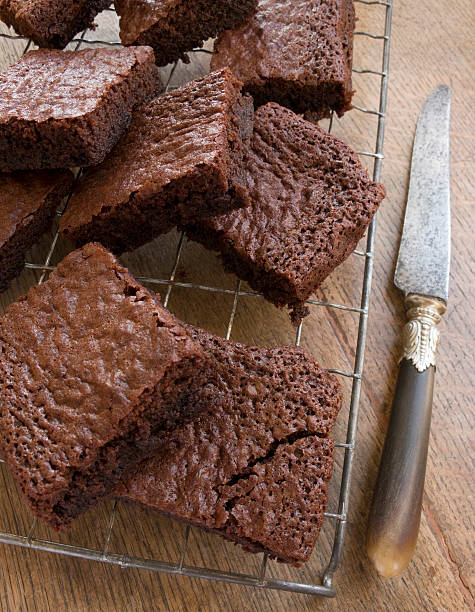 istock Chocolate brownies with knife 1 173562517