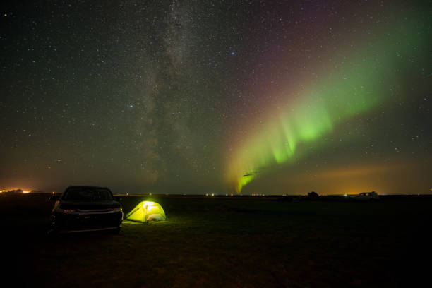 istock Camping under the Northern Lights 1735628951