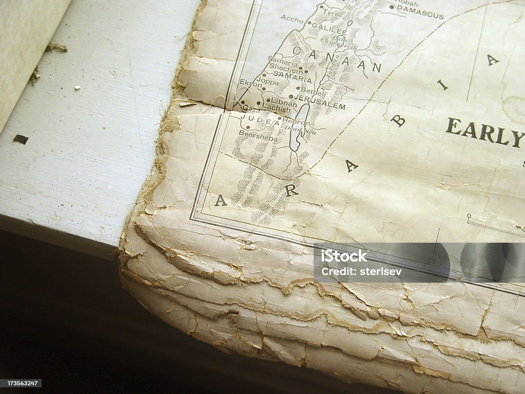 Старый Biblical карта - Стоковые фото Израиль роялти-фри