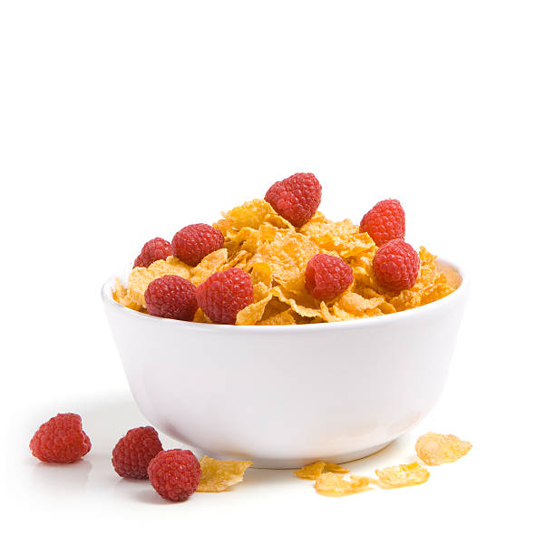 istock Bowl of cornflakes and raspberries 173563280