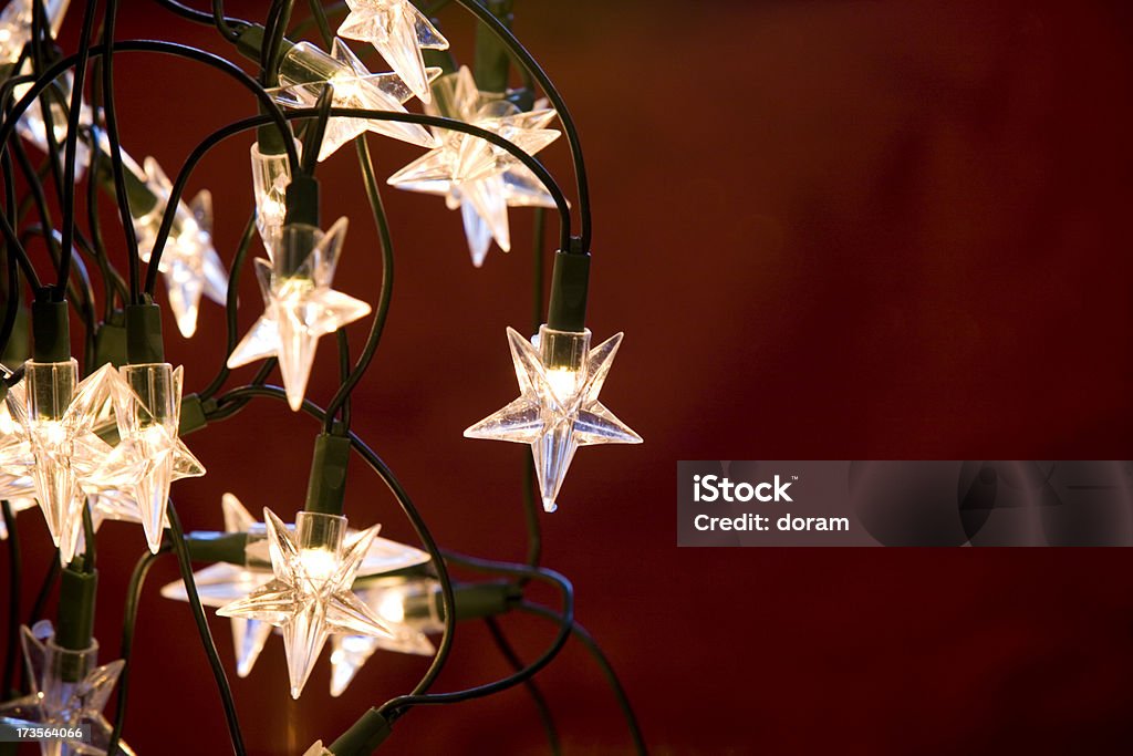 Christmas Lights Christmas Star Shape Lights Art Stock Photo
