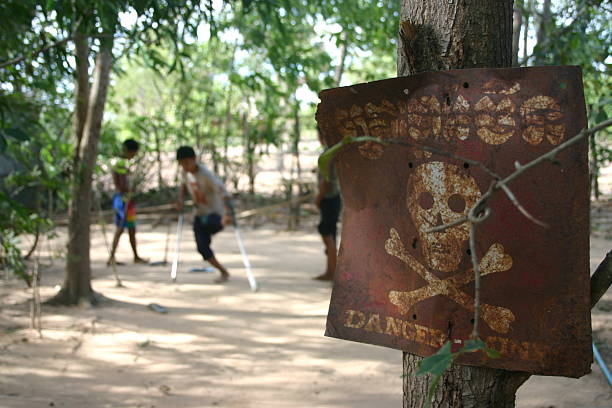 The Devistation of Landmines A Visit to the disabled children of Cambodia from landmines. land mine stock pictures, royalty-free photos & images