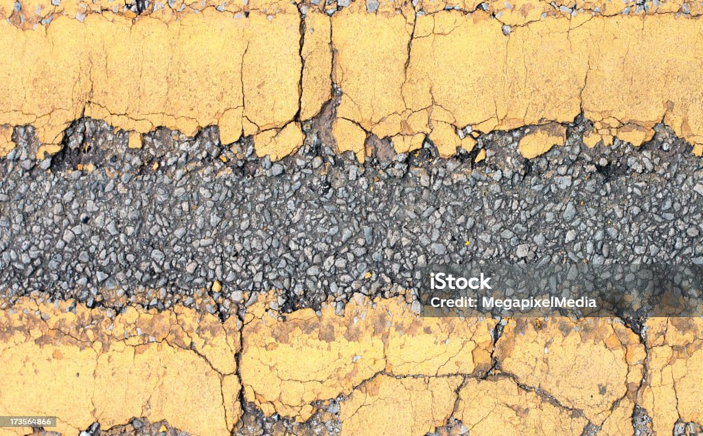 Fondo de líneas amarillas - Foto de stock de Alquitrán libre de derechos