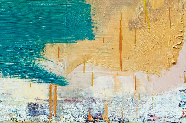 istock Abstract painted green and ocher art backgrounds. 173564887