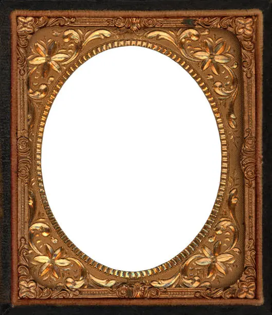 Photo of antique golden photo frame