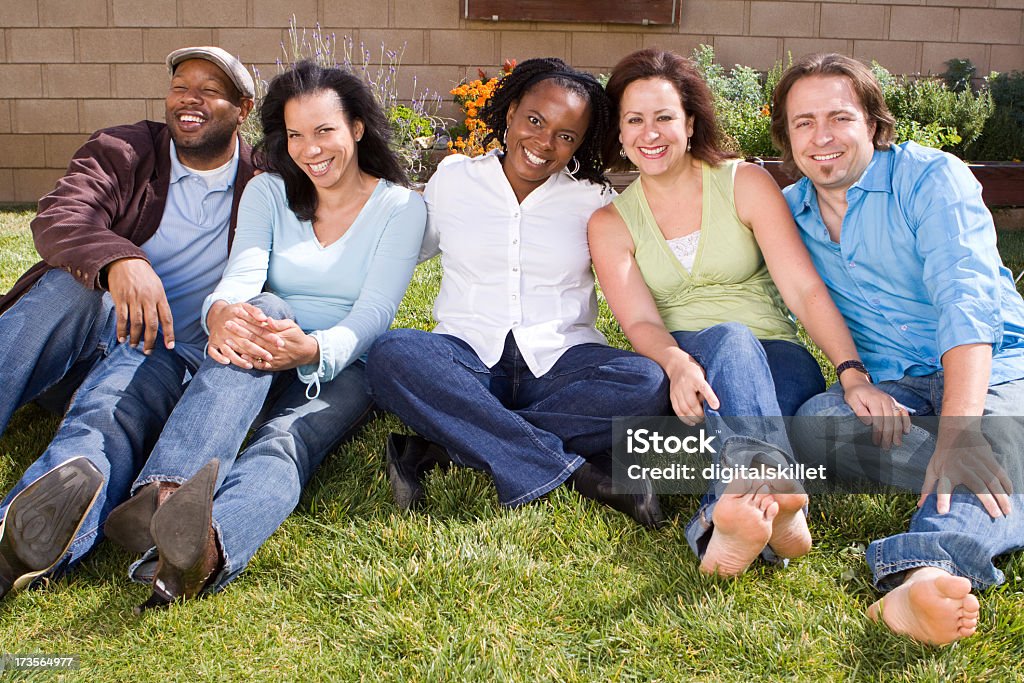 Grande grupo de amigos - Foto de stock de Adulto royalty-free