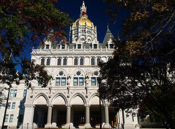 Connecticut Capitol #2 "The Capitol building of the state of Connecticut, in Hartford, viewed from the south. It is mixture of Gothic and French Renaissance styles.Some similar pictures from my portfolio:" american hartford gold reviews us stock pictures, royalty-free photos & images