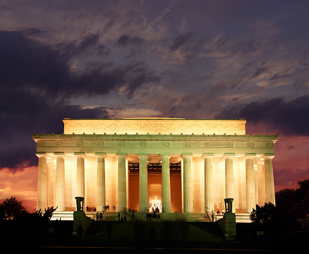 The Lincoln Memorial is a Presidential memorial built to honor the 16th President of the USA, Abraham Lincoln. It is located on the National Mall in Washington, D.C. The building is in the form of a Greek temple and contains a large sculpture of A. Lincoln. Computer edited picture. SEE MY OTHER PHOTOS & VIDEOS from USA: 