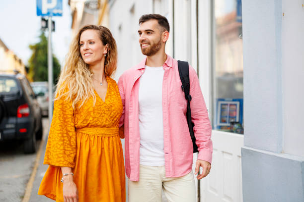 istock Two colleague after work on the street 1735665376