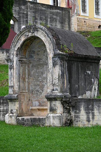 Old stone alcove near the New Athos Monastery in New Athos, Abkhazia