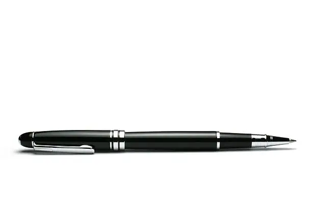 "Black ball-point pen, isolated on white background.Similar images -"