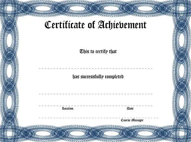 Photo of Certificate of achievement