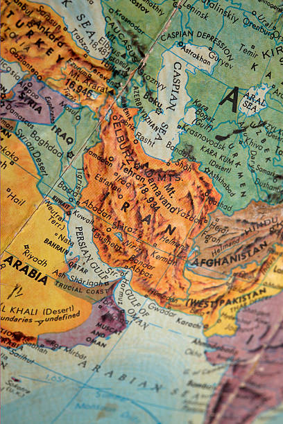 istock Iran close up on antique globe 173567885