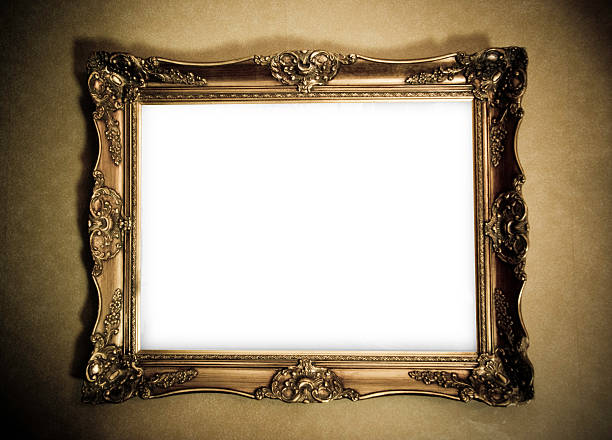 istock Gold rim Picture frame with generic blank area 173568110
