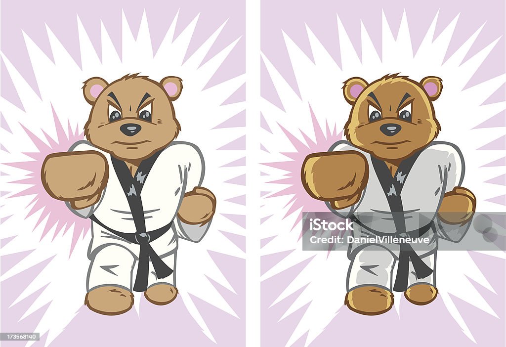 Karate Bear - arte vectorial de Osito de peluche libre de derechos