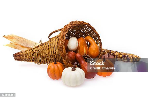 Cornucopia Und Indian Corn Stockfoto und mehr Bilder von Festliches Ereignis - Festliches Ereignis, Flaschenkürbis, Fotografie